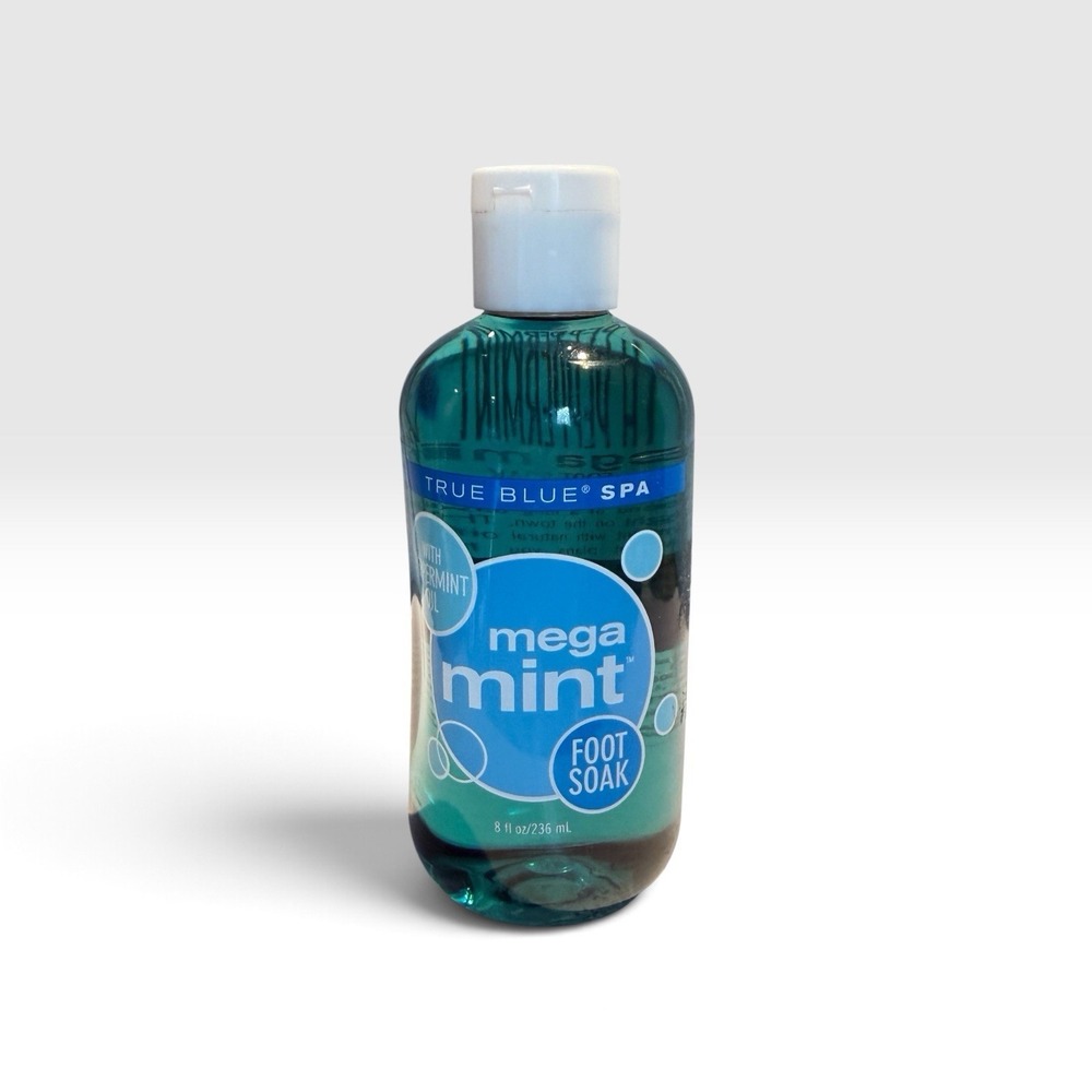 Bath & Body Works True Blue Spa Mega Mint Foot Soak 8 oz Discontinued NEW